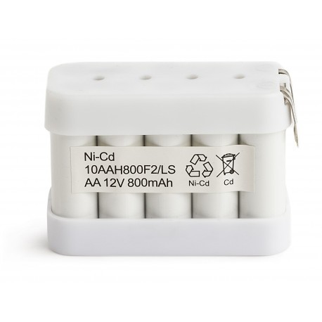 Pack Batterie BAES Flasque NiCd – 12V – 0.8Ah – AA