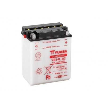 Batterie moto YUASA YB14L-A2 - Plomb - 12V – 14Ah