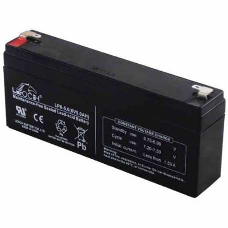 Batterie Plomb Leoch LP6-5.0/ DJW 6-5.0 - 6v - 5.0Ah