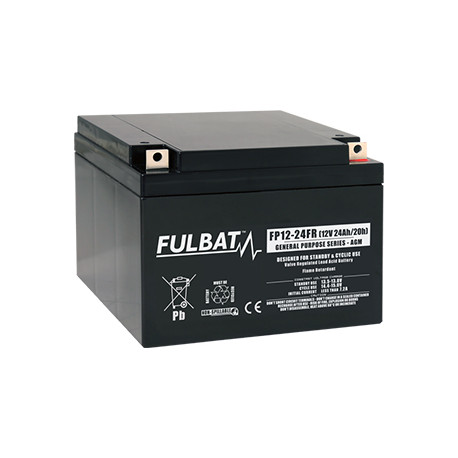 Batterie FULBAT FP12-24 FR - Plomb Standard - 12V - 24Ah - UL94.FR