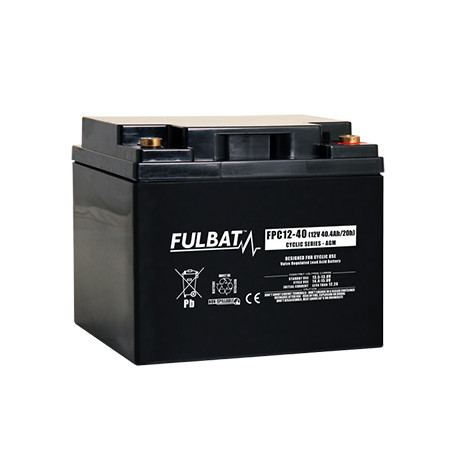 Batterie Plomb Cyclage FPC12-40 - 12V - 38Ah - UL94.FR – FULBAT