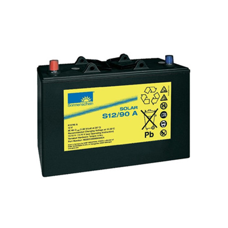 Batterie S12/90A - EXIDE SOLAR - Plomb solaire - 12V - 90Ah