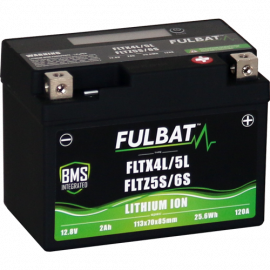 Batterie moto FULBAT FLTX4L/5L - FLTZ5S/6S - LITHIUM-ION - 12V - 2Ah
