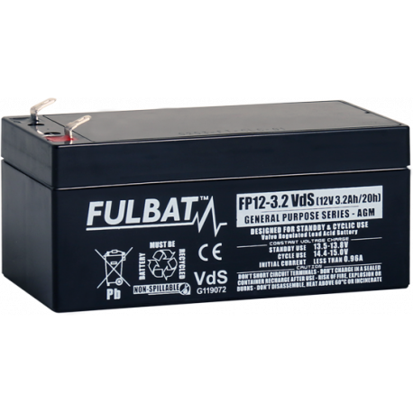Batterie FULBAT FP12-3.2 FR - Plomb Standard - 12V - 3.2Ah - UL94.FR