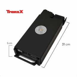 Batterie pour vélo électrique - TRANZX - BL03 grise - Lithium-ion - 36V - 11Ah - 5 Broches (XLR)