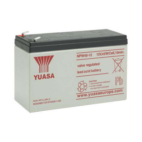 Batterie NPW45-12 YUASA Spécial ONDULEUR - Compatible SW280 / NPW36-12 - AGM - 12V - 7.5Ah