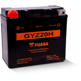 Batterie Moto YUASA GYZ20H - Plomb - 12V – 21.1Ah